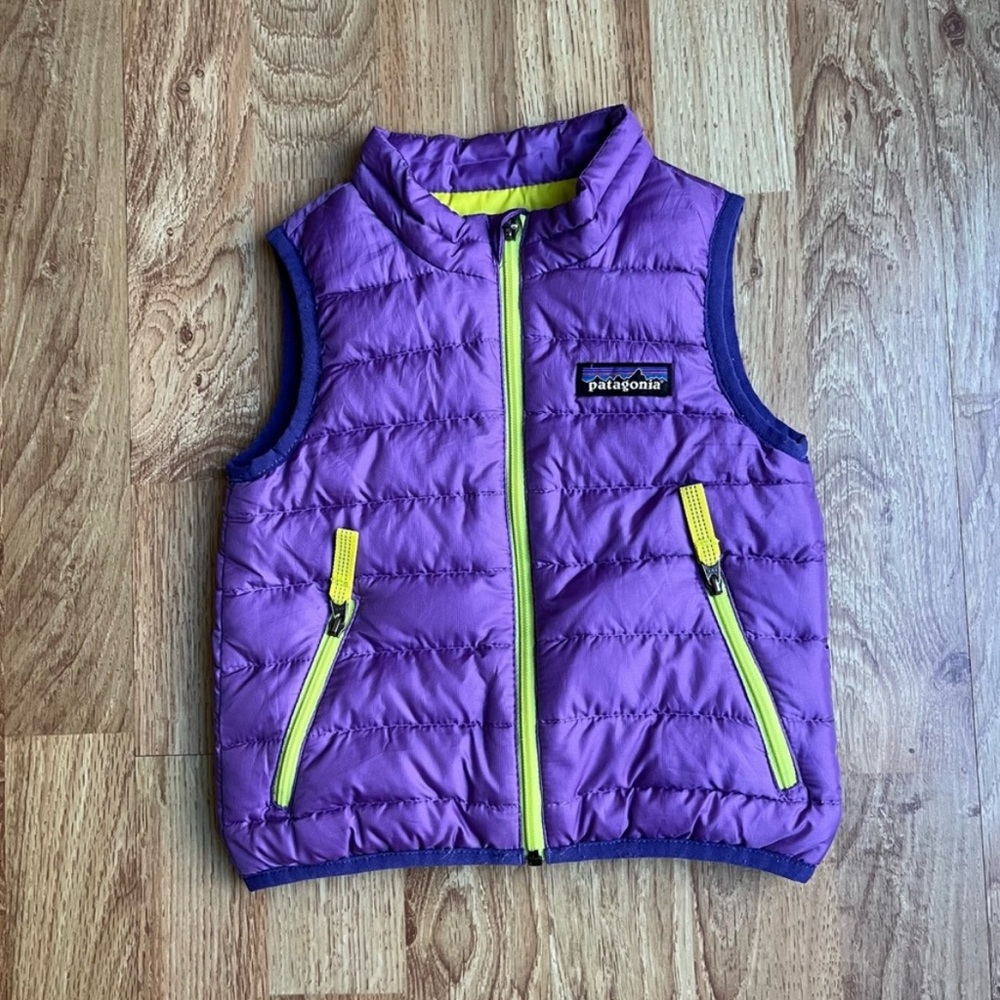 Patagonia Down Puffer Vest 6-12 Months Purple